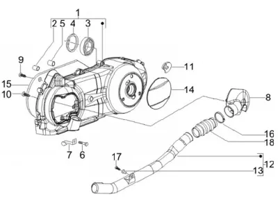 Engine casing cover
