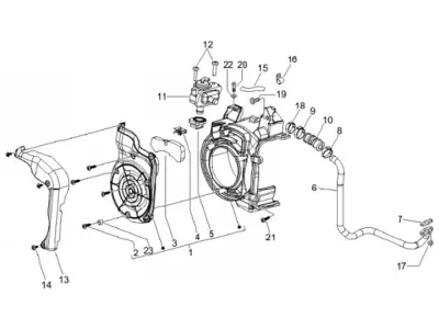 Secondary air housing