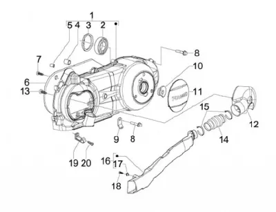 Engine casing cover