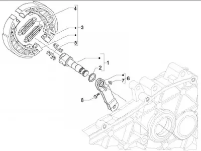 Rear brake shoes