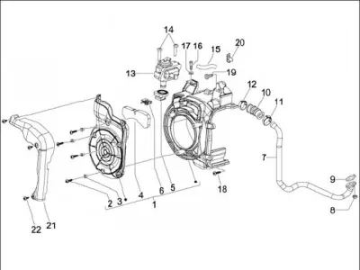 Secondary air housing
