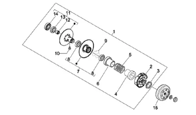 Rear pulley - clutch