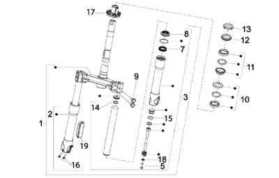 Fork front wheel