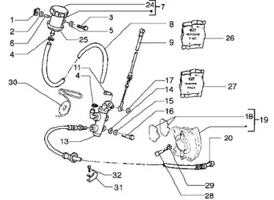 Speedo cable - rear brake cable