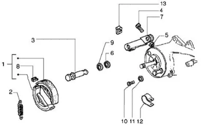 Rear brake shoes