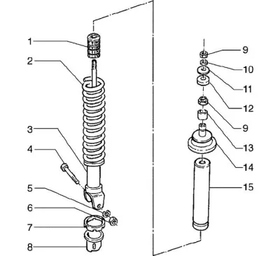 Rear shock absorber