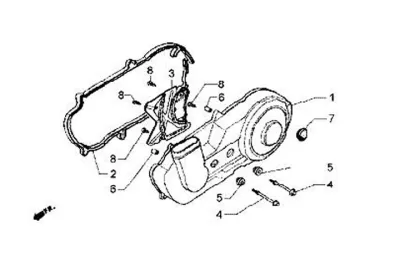 Tapa carcasa de motor