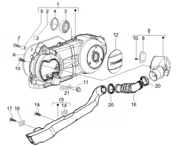 Tapa carcasa de motor