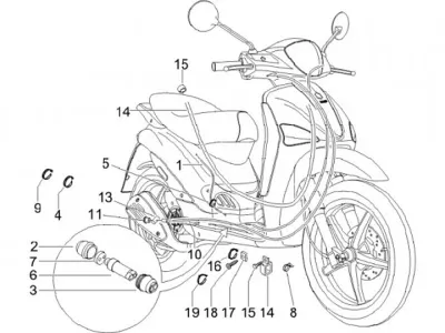 Speedo cable - rear brake cable