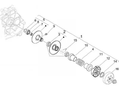 Rear pulley - clutch