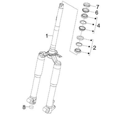 Fork front wheel