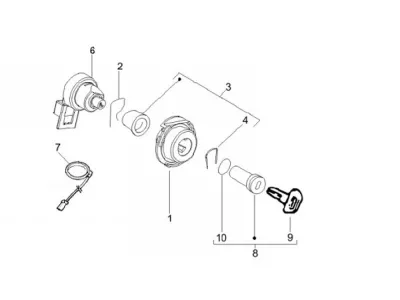 Lock set - ignition switch