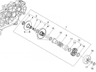 Rear pulley - clutch