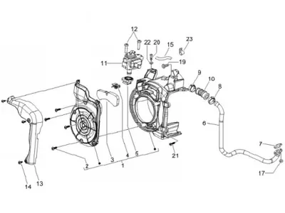 Secondary air housing