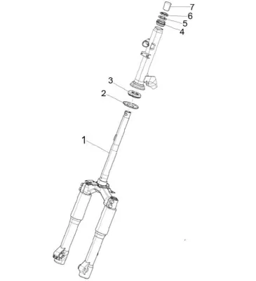 Fork front wheel