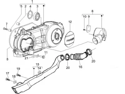 Tapa carcasa de motor
