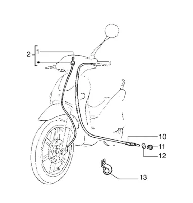 Rear brake cable