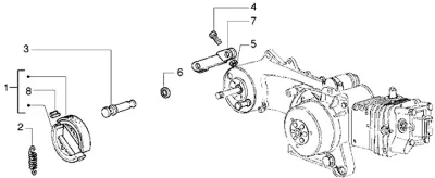 Rear brake shoes