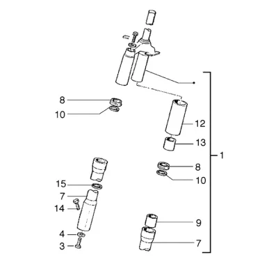 Fork front wheel