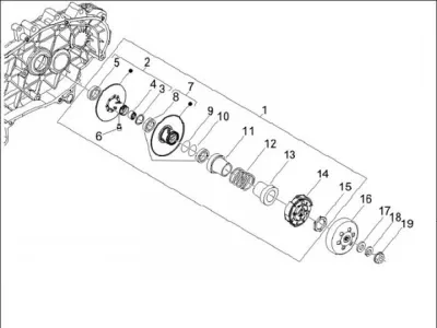 Rear pulley - clutch