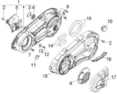 Engine casing cover