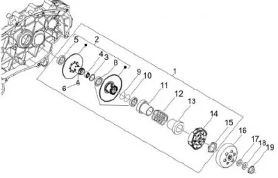 Rear pulley - clutch