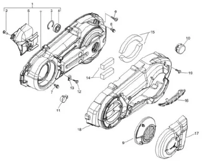 Engine casing cover