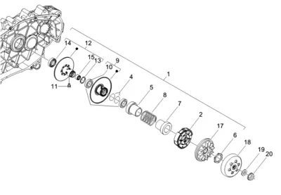 Rear pulley - clutch