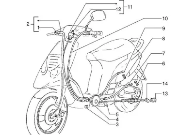 Speedo cable - rear brake cable - throttle cable