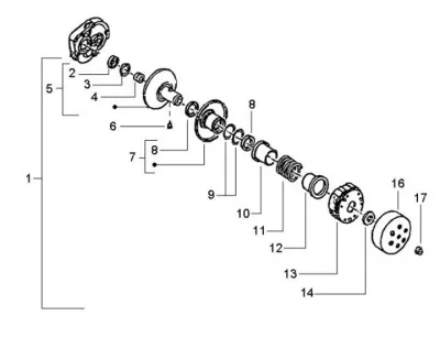 Rear pulley - clutch