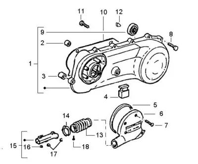 Engine casing cover