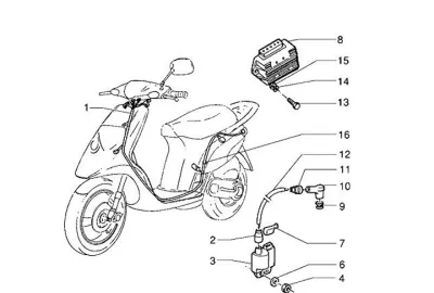 Wiring harness - regulator - high tension coil