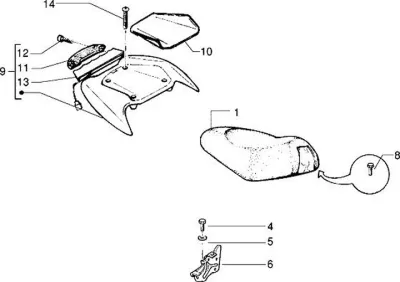 Seat - rear rack