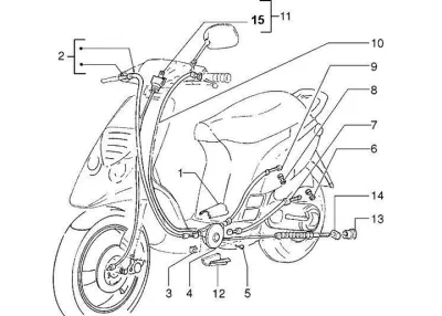 Speedo cable - rear brake cable - throttle cable