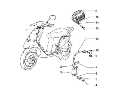 Wiring harness - regulator - high tension coil