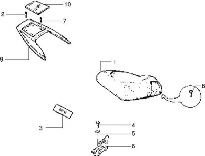 Seat - rear rack