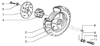 Rear wheel (model DD)