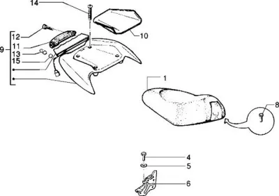 Seat - rear rack