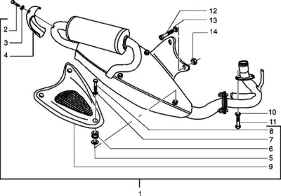 Exhaust with convertor (model DD)