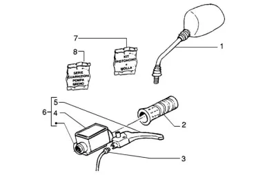 Brake master cylinder left - mirror