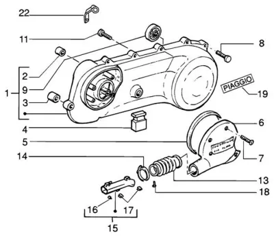 Engine casing cover