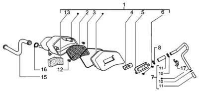 Secondary air housing