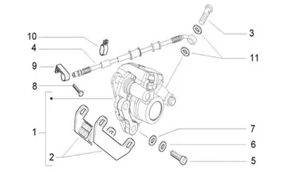Rear brake caliper - brake hose