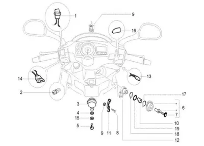 Lock set - ignition switch - starter switch