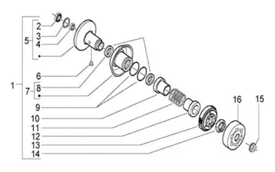 Rear pulley - clutch
