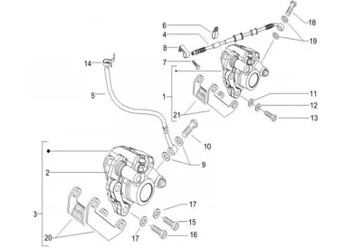 Brake caliper - brake hose