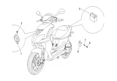 Starter switch - battery - horn