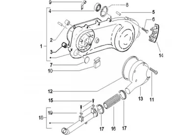 Engine casing cover
