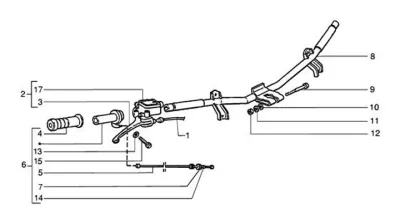 Handlebar - brake master cylinder right