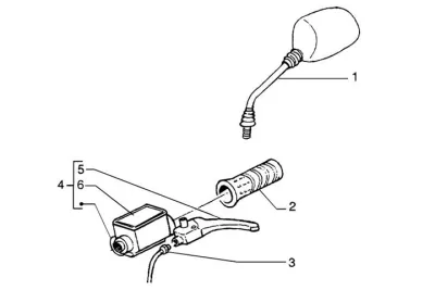 Brake master cylinder left - mirror